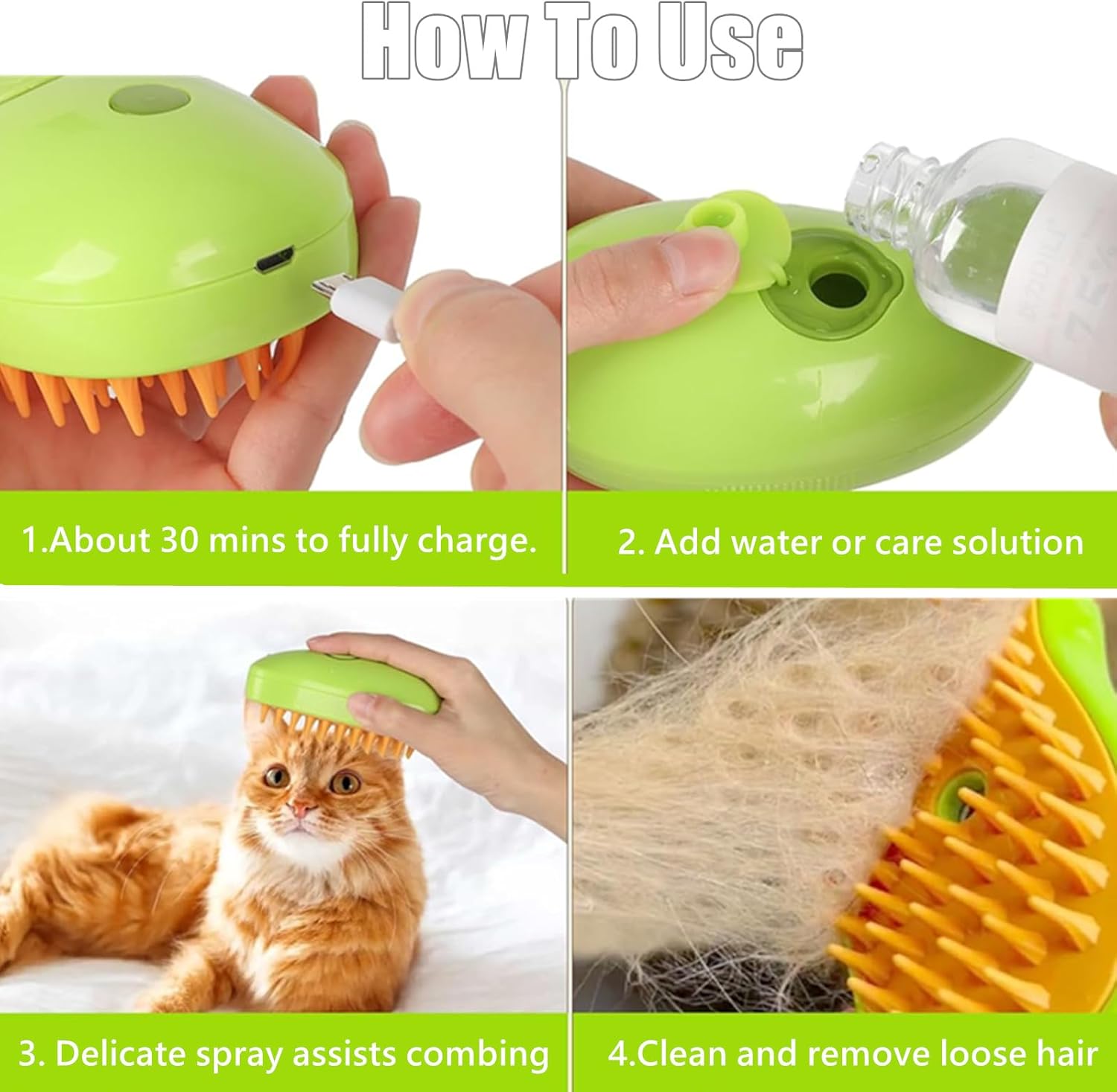 MistMutt™ - Water Spray Massage Comb