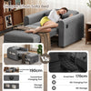 Single Sofa Bed, 3-in-1 Convertible Pull Out Sleeper Sofa Bed Chair with USB Ports & Side Pocket for Living Room, Guest Room