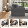 Single Sofa Bed, 3-in-1 Convertible Pull Out Sleeper Sofa Bed Chair with USB Ports & Side Pocket for Living Room, Guest Room