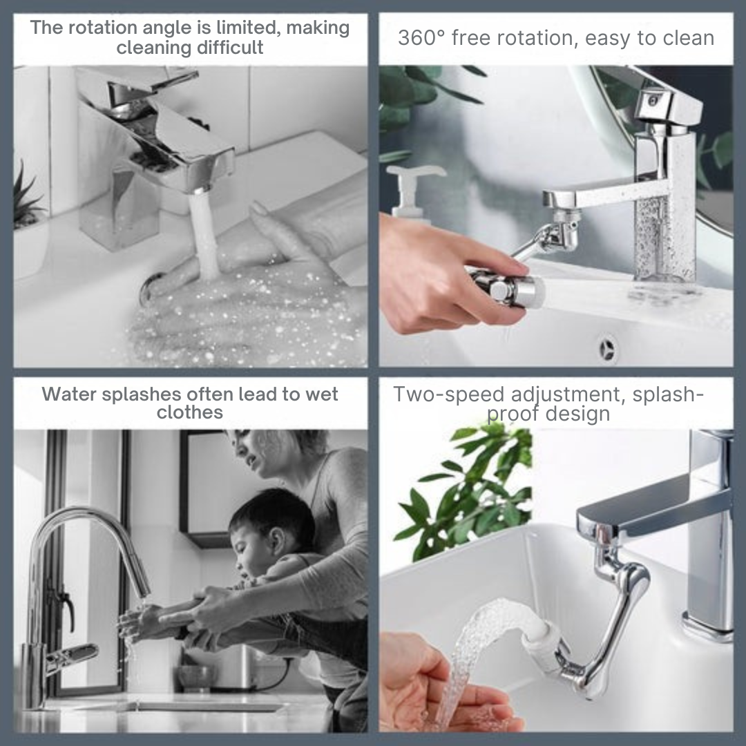 SpinTap™ - 1080 degree rotating extension tap